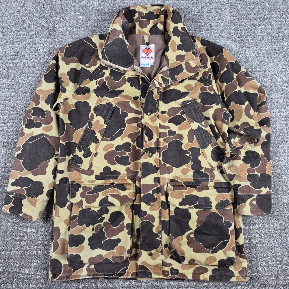 Vintage Columbia Jacket Men M Gore-Tex Thinsulate Frogskin Duck Camo Hunting